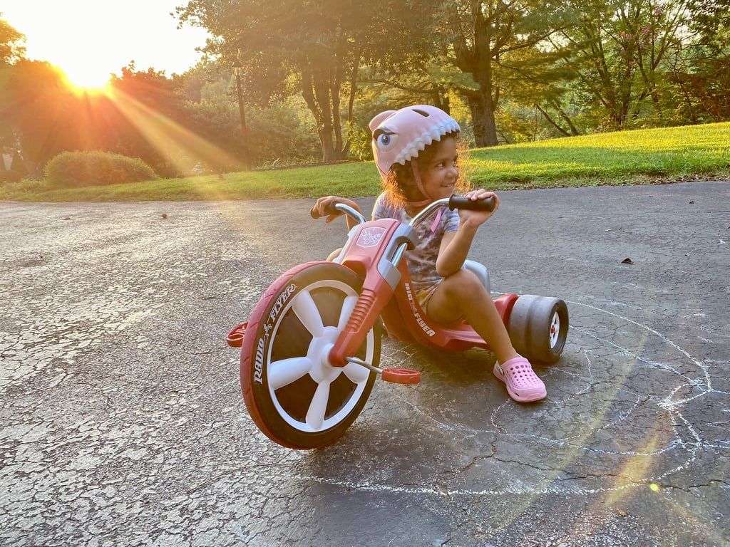 My wife and daughter riding bikes